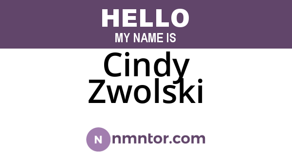 Cindy Zwolski