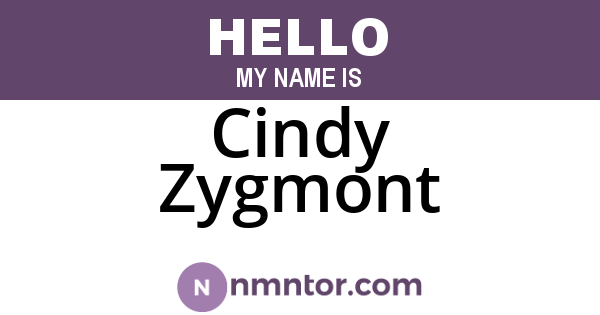 Cindy Zygmont