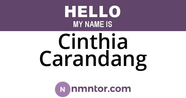 Cinthia Carandang