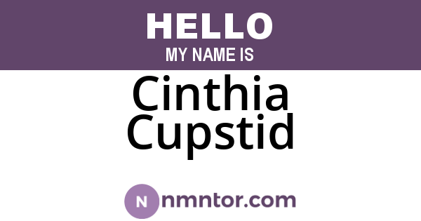 Cinthia Cupstid