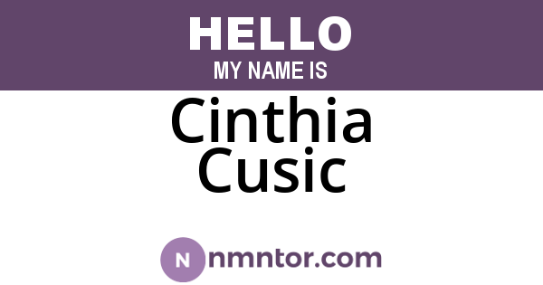 Cinthia Cusic