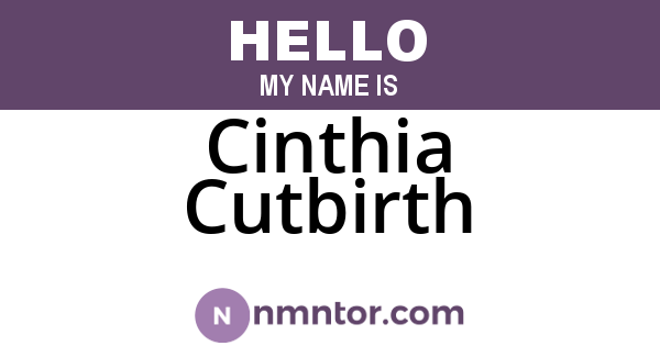 Cinthia Cutbirth
