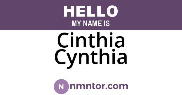 Cinthia Cynthia