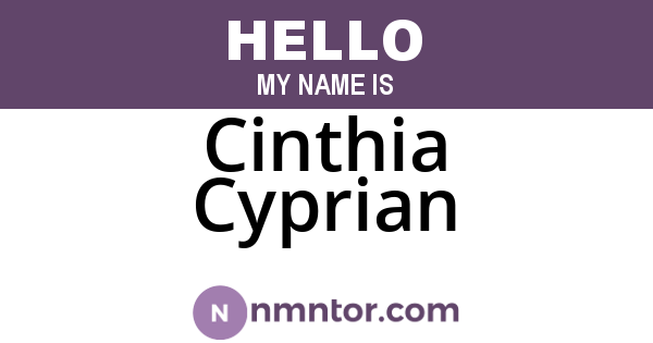 Cinthia Cyprian