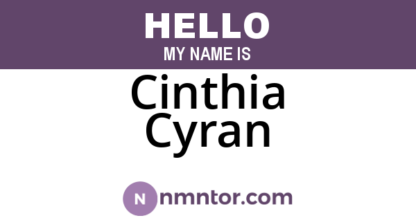 Cinthia Cyran