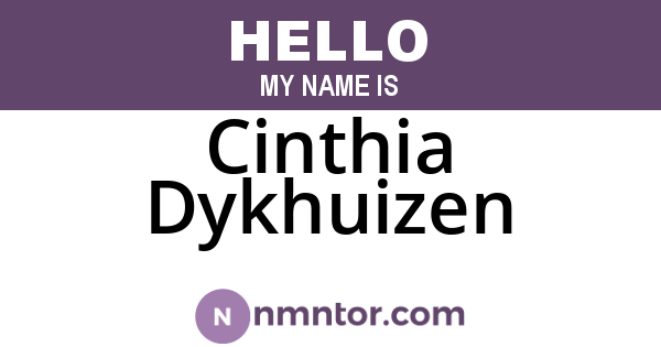 Cinthia Dykhuizen