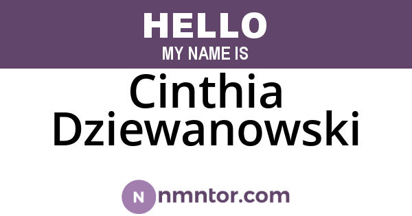 Cinthia Dziewanowski
