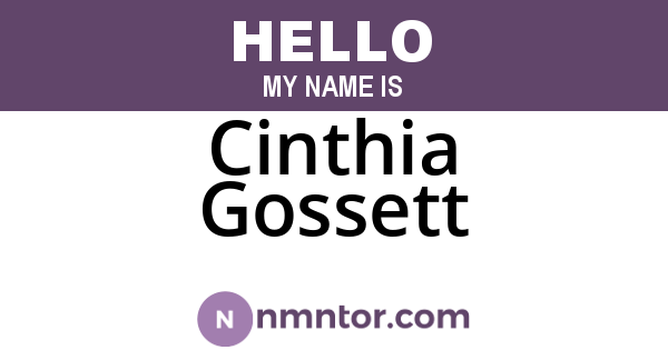 Cinthia Gossett