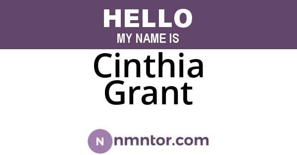 Cinthia Grant