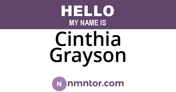 Cinthia Grayson