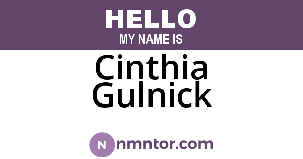 Cinthia Gulnick