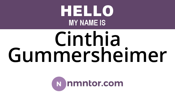 Cinthia Gummersheimer