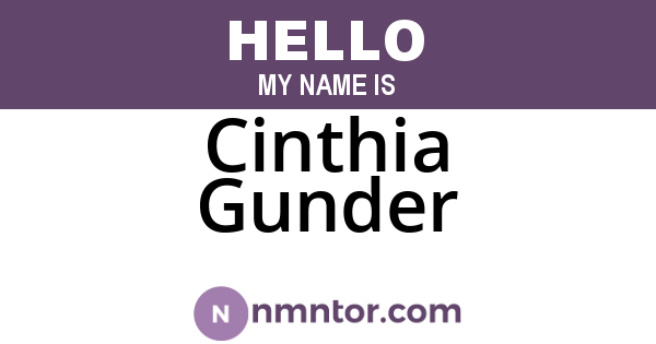 Cinthia Gunder