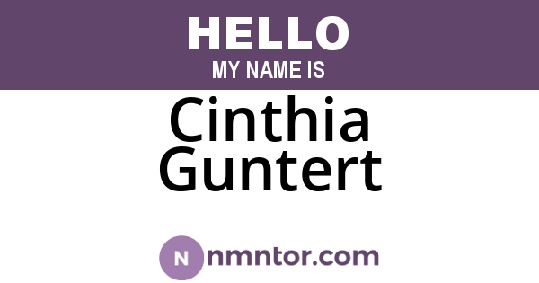 Cinthia Guntert