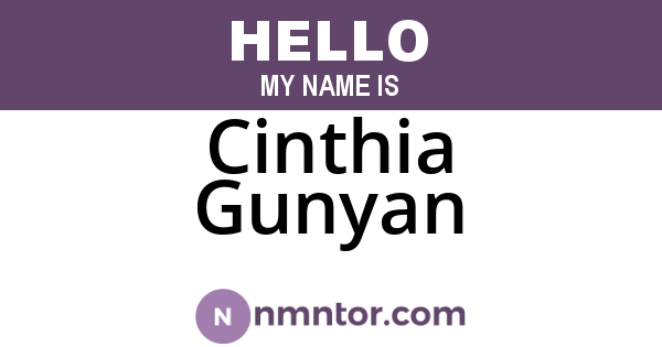 Cinthia Gunyan