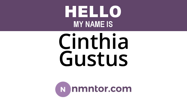Cinthia Gustus