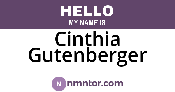 Cinthia Gutenberger
