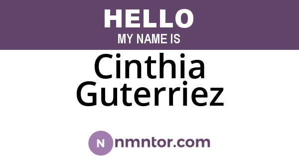 Cinthia Guterriez