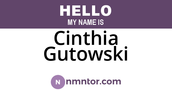 Cinthia Gutowski