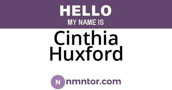 Cinthia Huxford