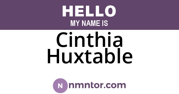 Cinthia Huxtable