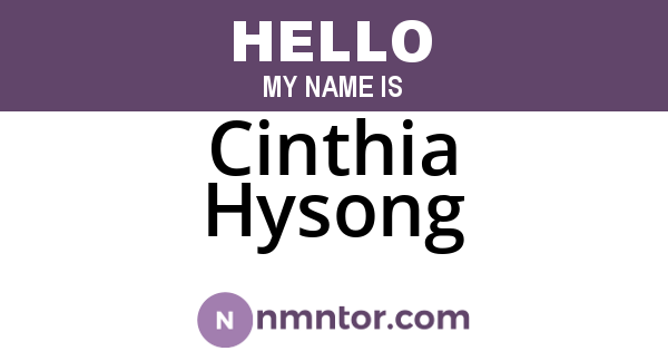 Cinthia Hysong