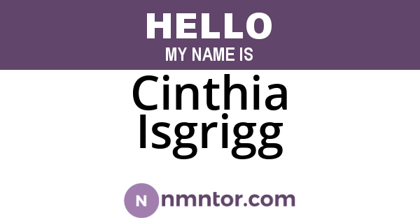 Cinthia Isgrigg