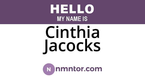 Cinthia Jacocks