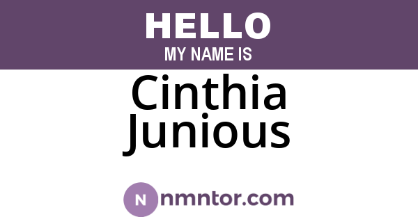 Cinthia Junious