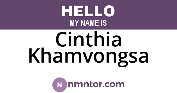 Cinthia Khamvongsa