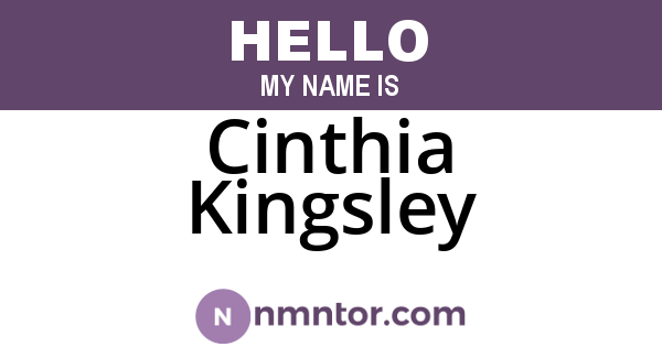 Cinthia Kingsley