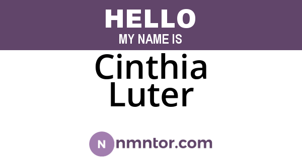 Cinthia Luter