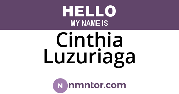 Cinthia Luzuriaga