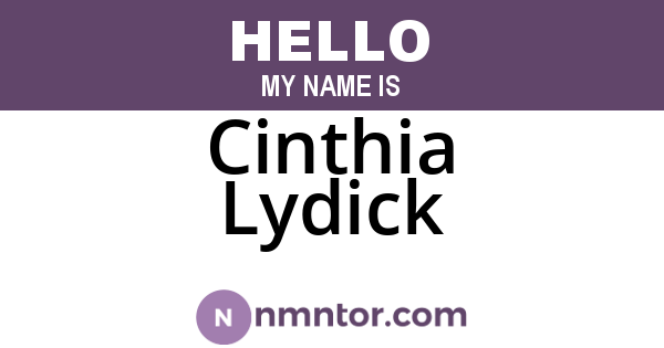 Cinthia Lydick