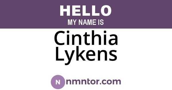 Cinthia Lykens