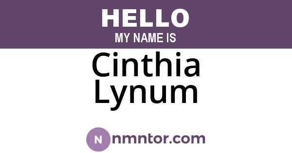 Cinthia Lynum