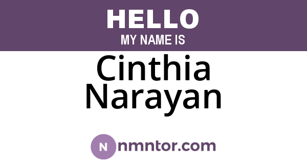 Cinthia Narayan