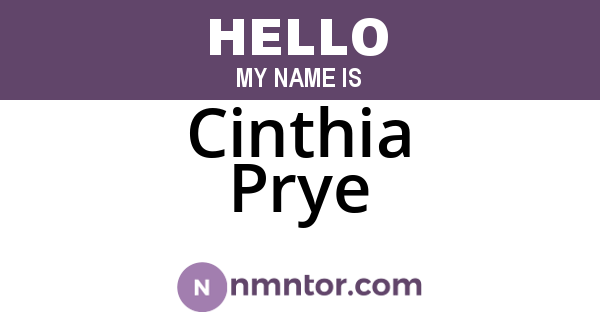 Cinthia Prye