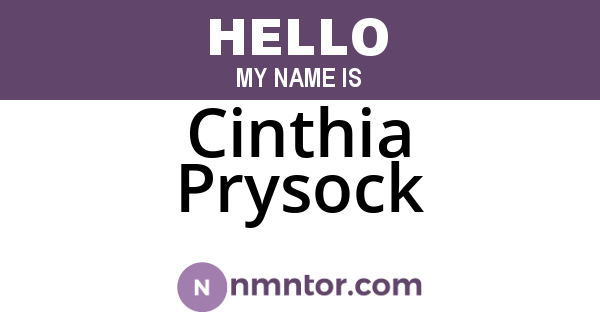 Cinthia Prysock