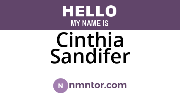 Cinthia Sandifer