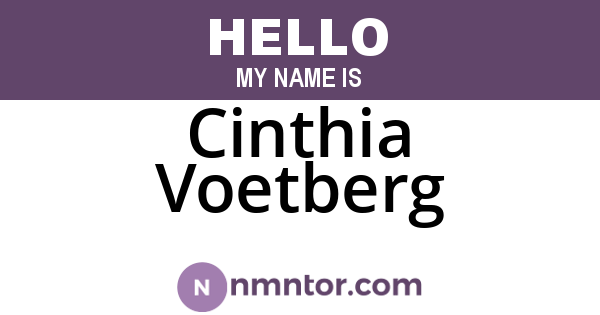 Cinthia Voetberg