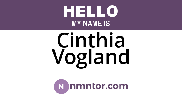 Cinthia Vogland