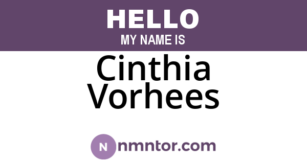 Cinthia Vorhees