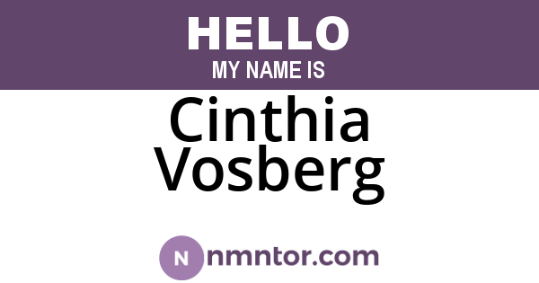 Cinthia Vosberg