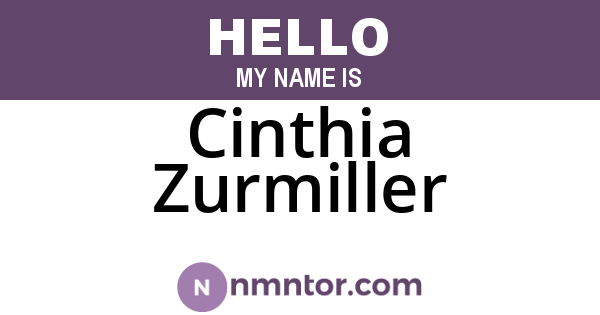 Cinthia Zurmiller