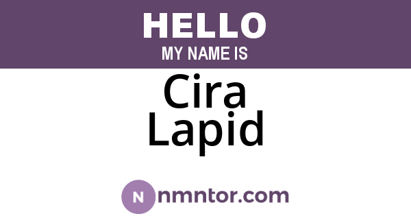 Cira Lapid
