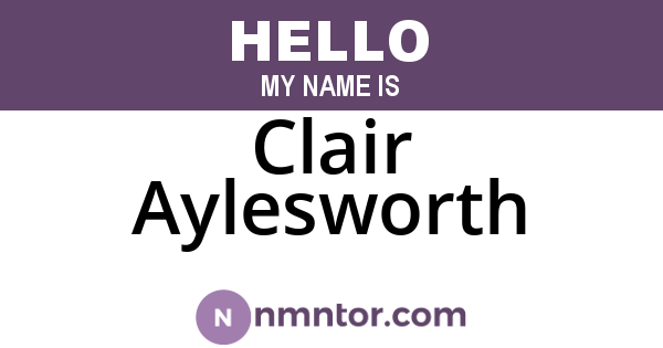 Clair Aylesworth