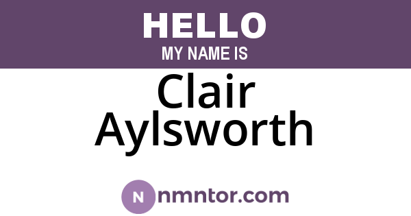 Clair Aylsworth