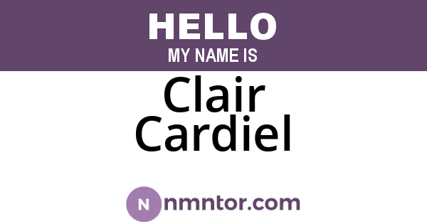 Clair Cardiel