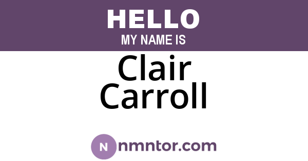 Clair Carroll